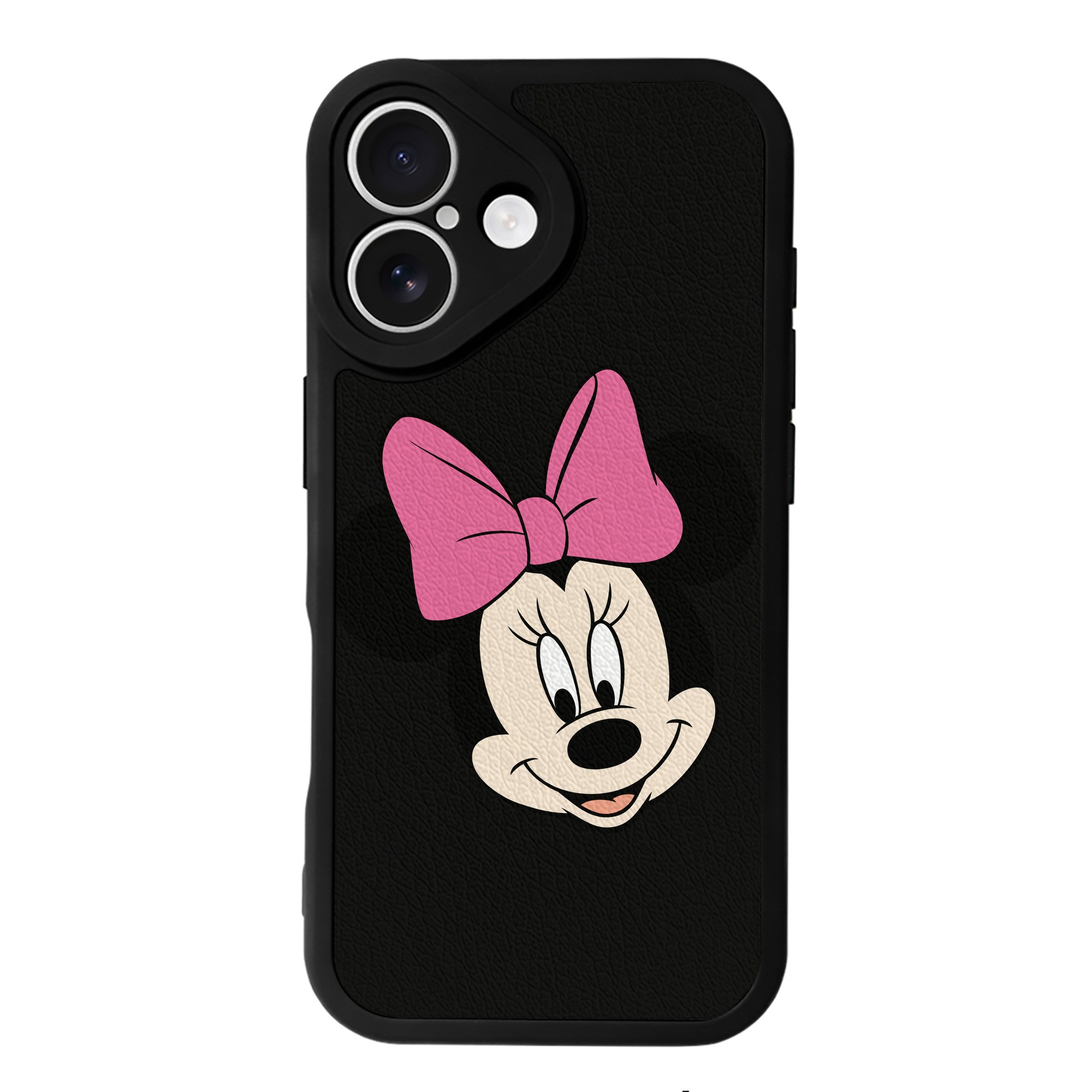 （画像用） ミッキーマウス Mickey Mouse 【iPhone 16シリーズ対応】シリコンスマホケース（レザー調） 材質：シリコン